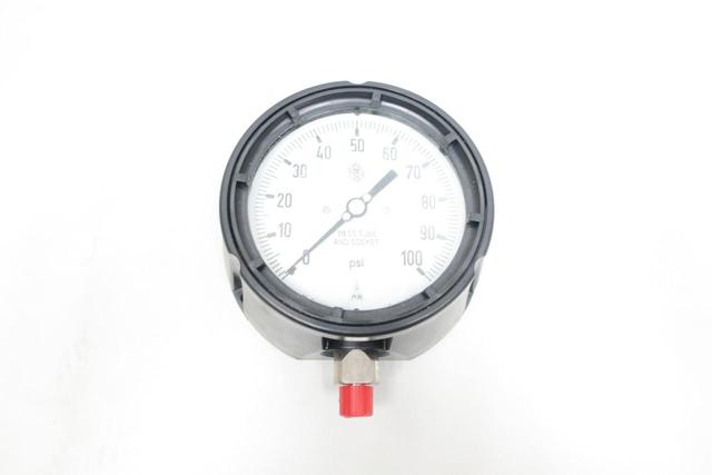 MCDANIEL CONTROLS MPB/SAD AB31024 PRESSURE GAUGE 4-1/2IN 0-100PSI 1/4IN NPT